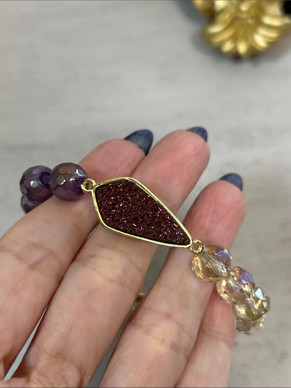 Erimish faceted purple